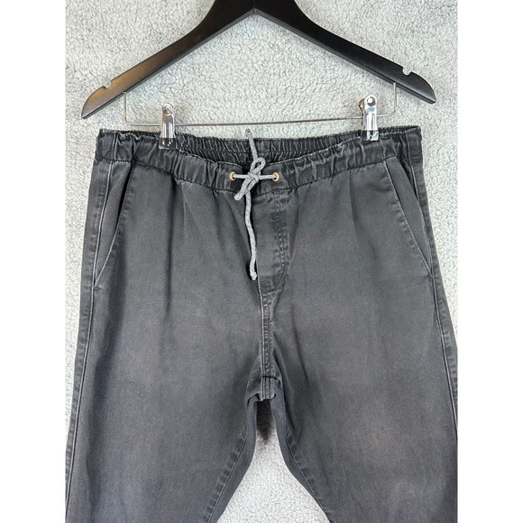Mens Corduroy Jogger Pants Size Medium Black Chor Athleisure Free World Out Door